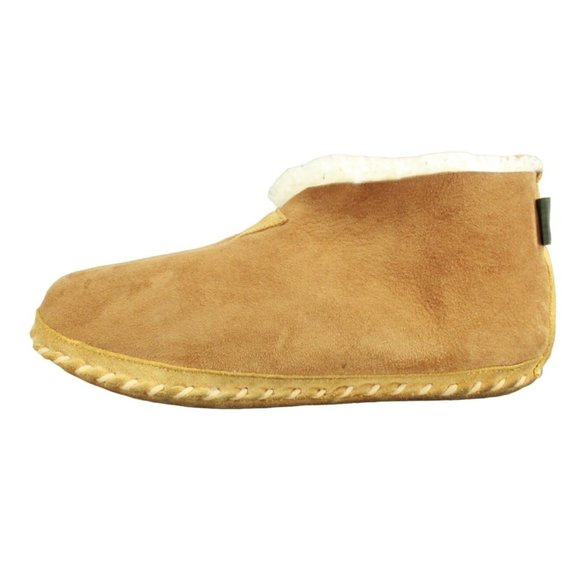 L.L. Bean Other - LL Bean Brown Suede Shearling Lined Wicked Good Booties Slippers 11 M